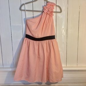 New polka dot one shoulder dress